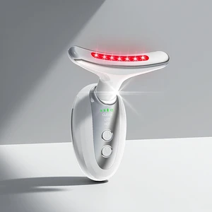 Led Face Neck Massager Electric Face Massager With 7 Color Infrared Light Constant Temperature Heating and Contoured Body