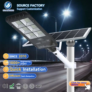 High Lumen Ip67 Waterproof Outdoor Die Casting Aluminum 80w 100w 200w 300w 500w 600w Remote Control Led Solar Street Lights