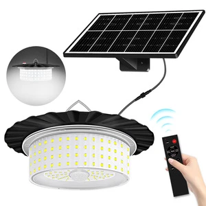 360 Degree Lighting Solar Shed Light 244 LED Garden Solar Pendant Lights Outdoor Indoor for Barn Patio