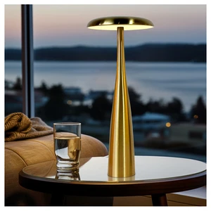 Modern Decorative Flower Led Table Lamp Full Colors Touch Restaurant Bedsides Rechargeable Home Decor Mushroom Light