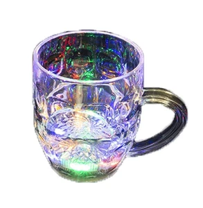 Wine Champagne Gravity Sensor Light up Acrylic LED Cup Whisky Flashing LED Liquid Activated Bar Box Christmas Round Night Light