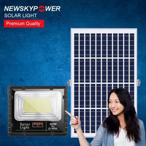 Original JD 100W 200W 300W Solar Floodlight IP67 Waterproof Security Wall Light Outdoor Garden LED for Sale