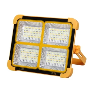 Portable Solar Powered LED Lights IP66 ABS Outdoor Camping Emergency Adjustable Dimmable Floodlights Road CE Certified 2-Year
