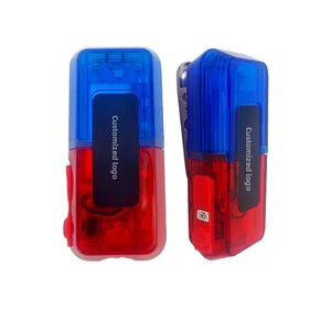 Rechargeable Reflective Strobe Warning Lamp with Shoulder Clip for Security Sanitation & Cycling-Super Bright