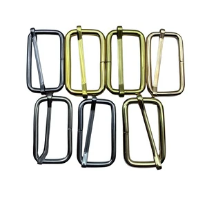 Wholesale 38mm Zinc - Alloy Square Three - Slide Adjustable Belt Buckles - Accessories for Bags and Clothing