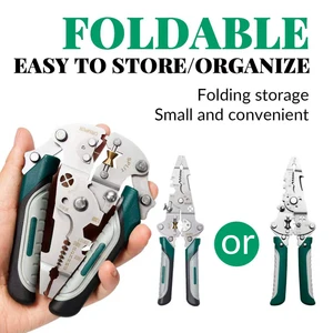 Factory Direct-sale Multifunctional Foldable Stripping Pliers For Electricians Wire-cutting Pliers Stripping Pliers Tools