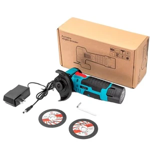High Quality Handheld Cordless Multifunctional Household Lithium Electric Angle Grinder with Battery Grinding Disc Brushed Motor