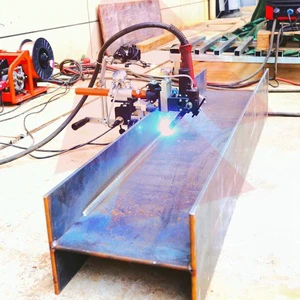 HK-8SSWT-H MIG Automatic Brushless Motor New Stainless Steel H-beam Welding Tractor Oscillator Side Suction Trolley Huawei 100%