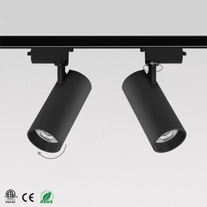 30W LED Track Light Adjustable Contour Spotlight Linear Zoomable Museum Gallery Black Track Light Projector