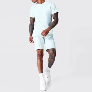 2025 Men Casual Summer Short Sleeve T Shirts and Matching Shorts Set Two Piece Twin Short Set for Men t shirt set