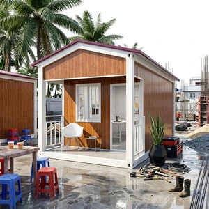 Waterproof Container House With Front Porch Anti Rust Tiny Modular Cabin For Construction Site Worker Dorm Office Southeast Asia