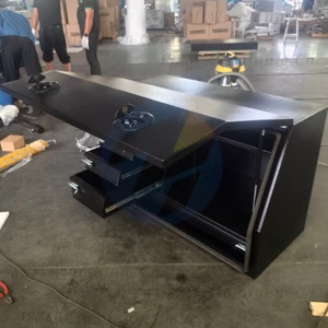 Factory Custom Sheet Metal Waterproof Steel Tool Box, Full Side Panel Aluminum Storage Case for Pickup Trucks
