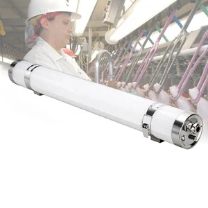 0.6/1.2/1.5m IP69K Farmyard Triproof Light 20W 40W 60W Led Lamp Waterproof PMMA Housing Linkable Anti-Corrosion Easy Clean