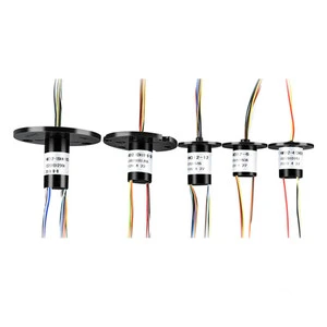 Taidacent 12.4/15.5/24mm Hollow Rotary Conductiv Joint Connector 2/4/6/8/12/18/24 Wires Capsule Slip Ring Electrical Connectors