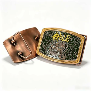 Customized Metal Belt Buckle, Rectangular Soft Enamel Belt Buckle, Personalized Carving Decoration Belt Buckle