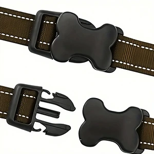 Bone Shaped 10mm Heavy Duty Plastic Quick Single Side Release Contoured Snap Clip Buckle for Safety Belt Replacing Dog Collars