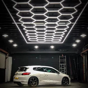 High Power Garage led lighting hexagon Adjustable Brightness led hexagon light pc body making machine hexagonal led light drl