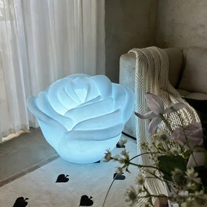 Luminous Rose Lantern Decoration Bar Club Table Lamp RGBW Colorful Night Lamps Illuminated Rose Flower Motif Light