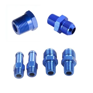 Custom Turned Aluminum Straight Fuel Connector Cnc Machining Part Formal Adapter Male Thread Retrofit Rotary Joint