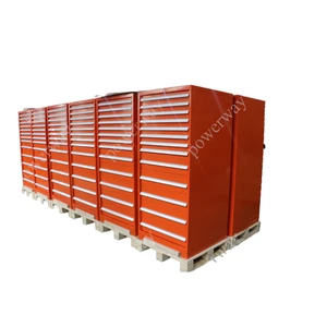 Powerway Brand Heavy Duty Stainless Steel Tool Sets 7 Drawers Rolling Box Tool Cabinet