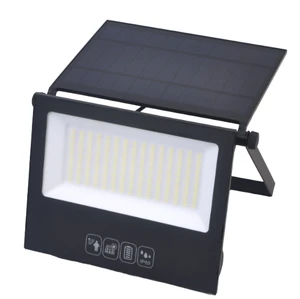 Outdoor LED Solar Flood Lights with ABS Body IP65 CE Certified Remote Control Lightweight for Gardens & Stadiums