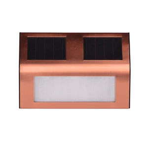 Factory Best Price Copper-plated Stainless and Plastic Solar Garden Deck Light Solar Step Light