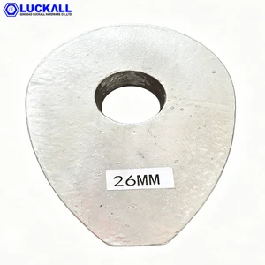 DIN3091 Solid Steel Thimble Hot Dip Galvanized Heavy Duty Drop Wire Rope INCH Marine Lifting Mining Rigging Hardware