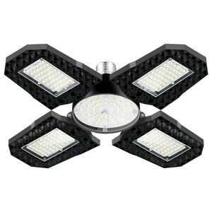 100-277V LED Garage Light, Foldable Design E27 Bulb, High Brightness For Warehouse Workshop Lighting