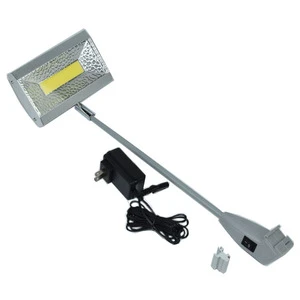 20W LED Display Arm Light with 390mm Adjustable Arm Black/Silver Finish 3000K-5700K Color Temp for Exhibition Booth Lighting