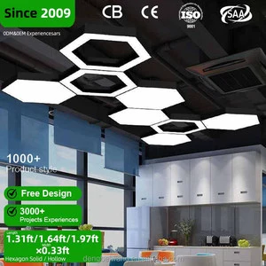 Hot Sale Modern 40W LED Linear Pendant Light High Quality Chandeliers Adjustable 3CCT Mall Iron Square Hanging Lights 6000K