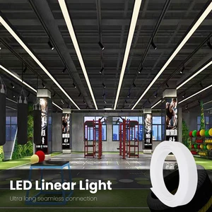 LED Seamless Splicing Linear Light Aluminum Alloy 3-Year Warranty High CRI 90 Rectangular Gym Warehouse Office Supermarket Hotel