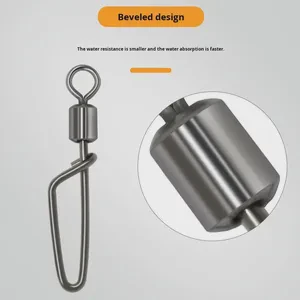 Stainless Steel Rotary Arc Pin Connector for Sea Fishing Lure Hooks Silver SF-047