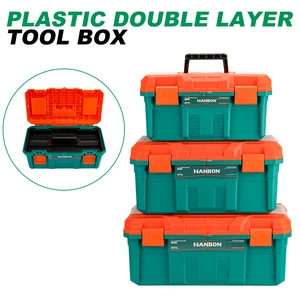 15-Inch, 18-Inch, and 20-Inch Multi-Functional Double-Layer Toolbox