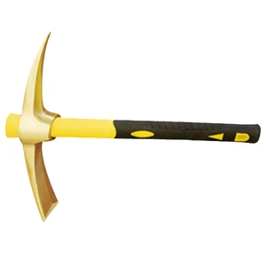 Non Sparking Non Magnetic Industrial Grade Pickaxe with Al-Cu Be-Cu Head Material and Fiberglass Handle OEM Available