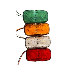 Truck Trailer LED Side Marker Light Waterproof Clearance Contour Indicator Warning Lamps Amber Red Green White for Van