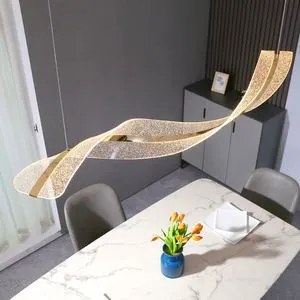 Creative LED Chandelier Acrylic Horizontal Pendant Light up and Down for Home Living Room Bedroom Durable Iron Material