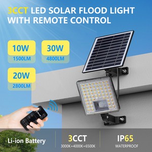 30W 4800LM IP65 LED Solar Lights for Outdoor Use ROHS Certified Warm White Wall & Landscaping Flood Lighting