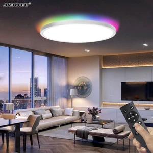 Surface Mounted Indoor Contemporary Bedroom Living Room Indoor Light Decoration Round Modern RGB Led Ceiling Lamp