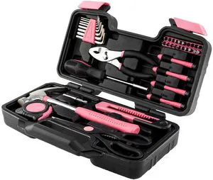 39 Piece Tool Set General Household Hand Kit with Plastic Toolbox Storage Case
