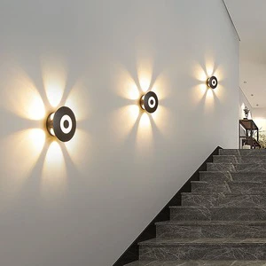 ABS Plastic LED Wall Lamp Italian Normcore Style HH42 Indoor Outdoor Use Cross-border Exclusive Living Room Bedroom Corridor