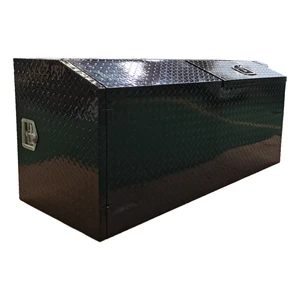 12 Inch Aluminum Truck Tool Box Non-Slip Foot Step High Quality Aluminum Diamond Plate Tool Case Truck Step Box