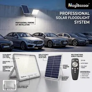 High Lumen Super Bright 500W Solar Flood Light-Heavy Duty Aluminum IP65 Waterproof Outdoor LED Remote Control Garden Landscape