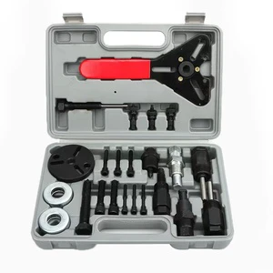 23pcs Auto Repair Tools Kit Car Air Conditioning Repair Set Compressor Clutch Hub Puller Remover Installer Hard Case Package