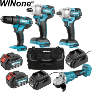 DEW High Quality Rechargeable Lithium Battery Brushless Cordless Power 12-Pieces Tools Hand Tool Set 20V Combo Kits