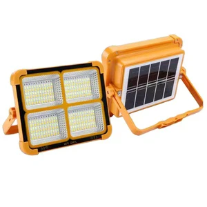 Outdoor Long Battery Life ABS Solar Charging Floodlight 50W 100W 200W 300W Stall Light Camping Light Emergency Lighting