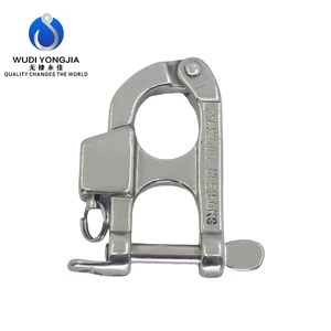 316 Stainless Steel Quick Release Shackle High Strength Spring Hook for Sailing