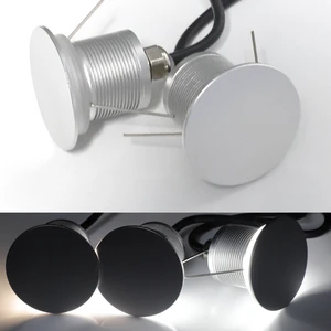 IP67 Waterproof Courtyard Decoration Wall Light Home Lighting Fixture Loft Stair Light Round DC12V 1W Outdoor LED Wall Lamp