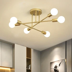 Decorative Lamps Chandelier Ceiling Lamp Nordic Interior Luxury Living Room Dining Room Bedroom Retro LED Metal Iron 80 E27 360