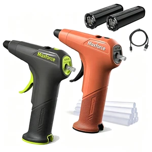 4v CORDLESS Removable Battery Pack GLUE GUN With 12s Fast Heating, Auto Shut-Off For Crafts And Anti-Drip Nozzle