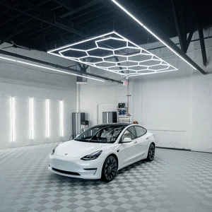 Diy Hexagon Led Light Workshop Customized Size Car Detailing Lights for Car Wash Shop Garage Lighting Parking Garage Luminaires